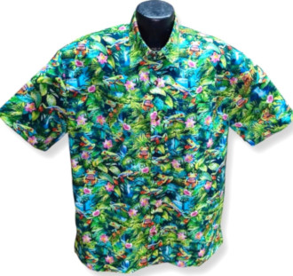 Rainforest Frogs Hawaiian Shirt - Made in USA -100% Cotton